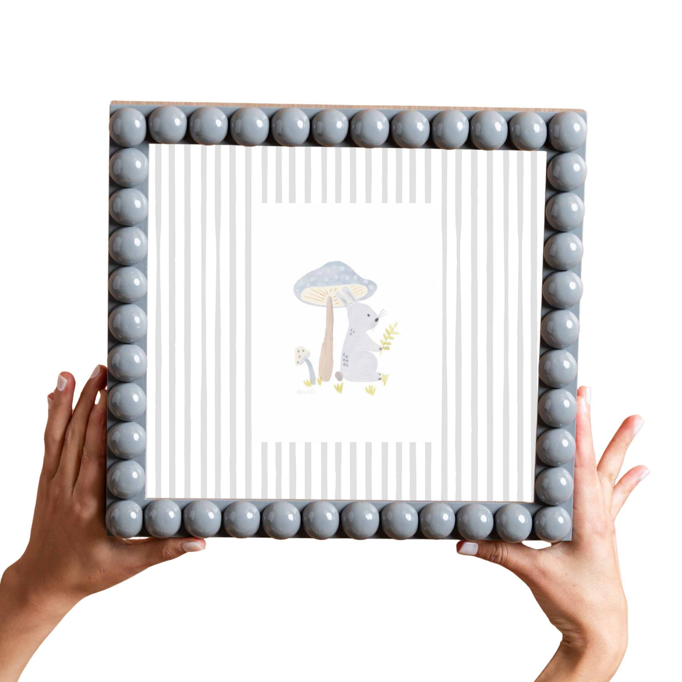BUBBLE FRAME CON ACUARELA gris