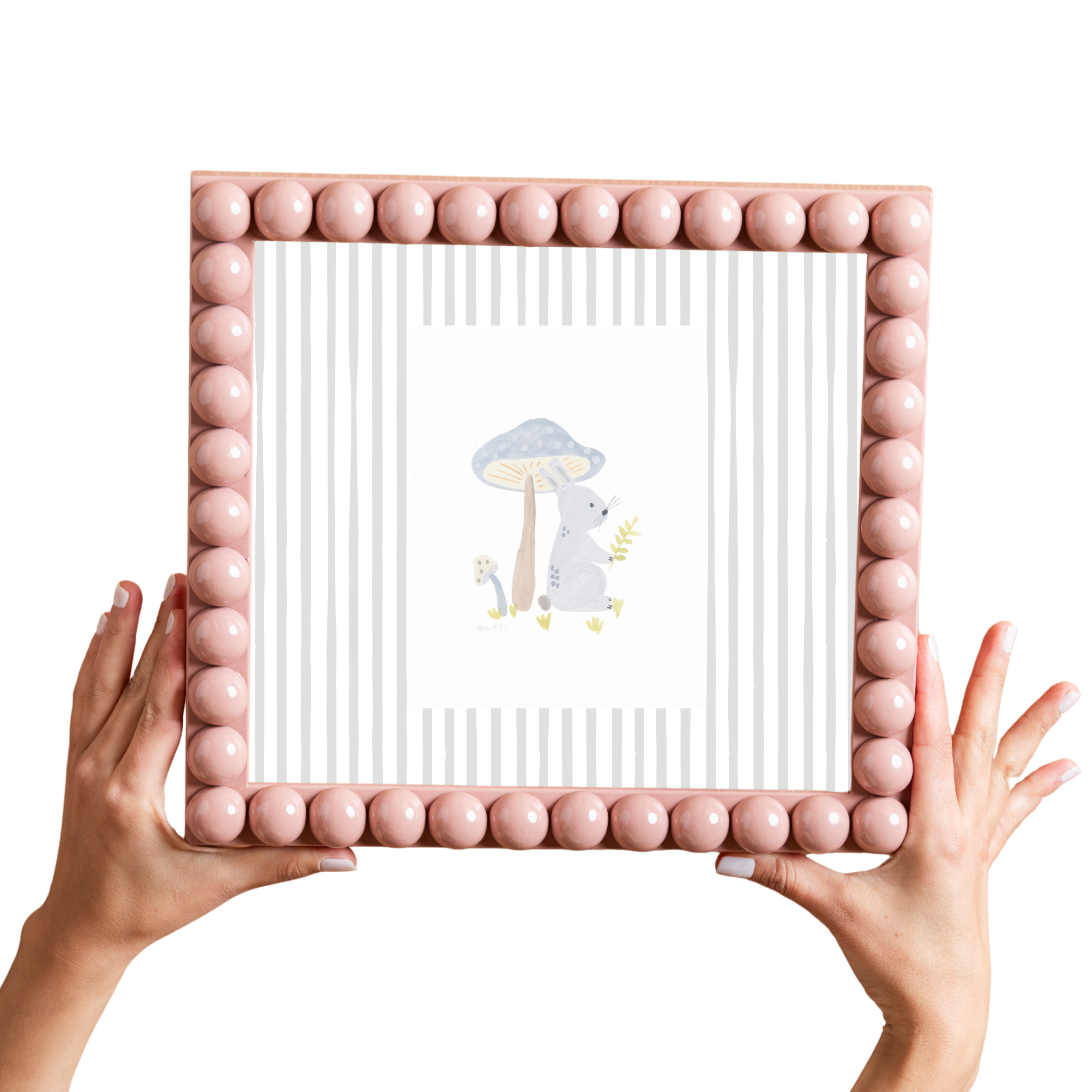 BUBBLE FRAME CON ACUARELA rosa