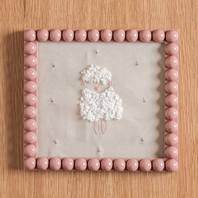 BUBBLE FRAME CON BORDADO capuccino