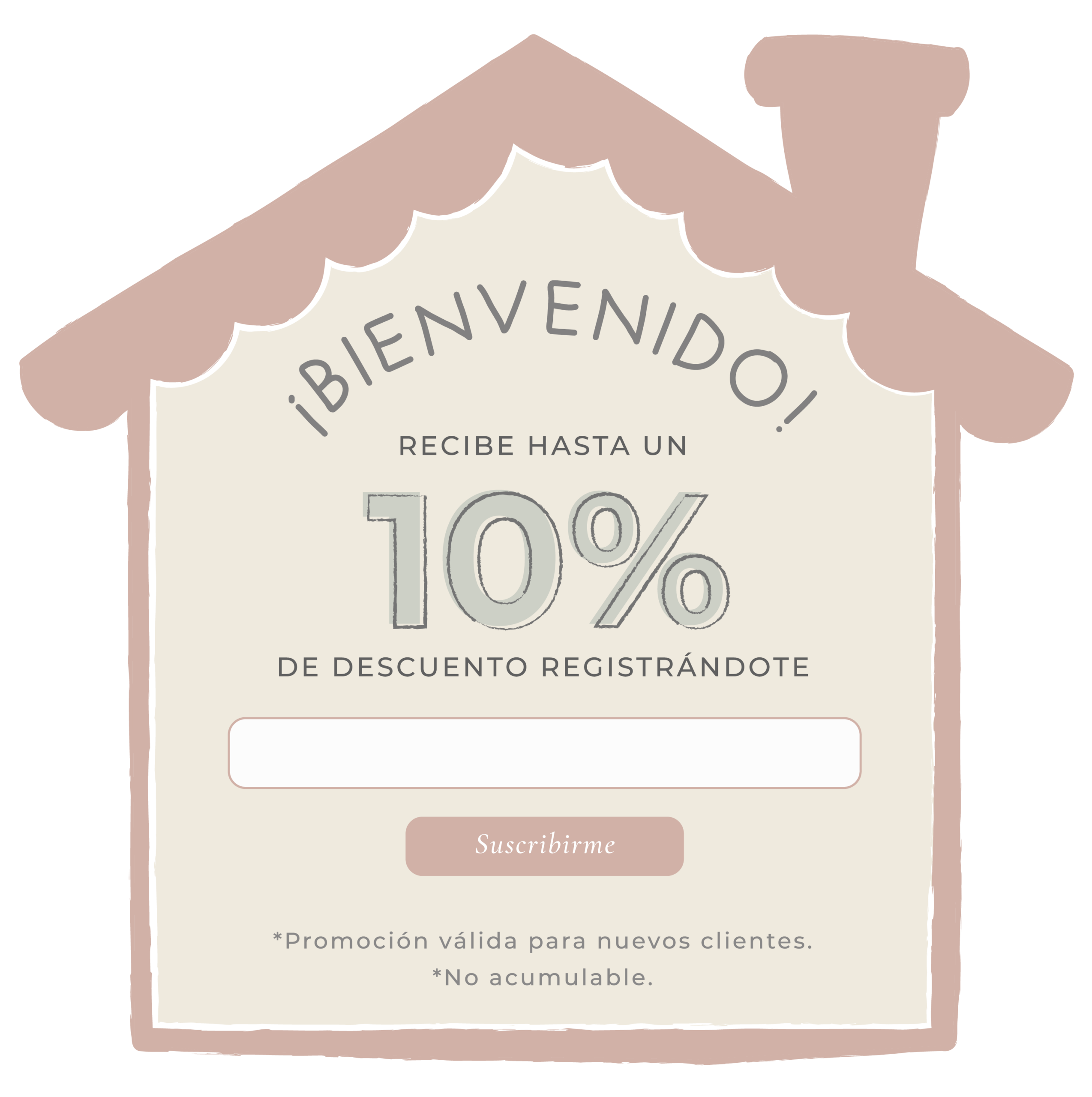 Recibe hasta un 10% de descuento registrándote. Promoción válida para nuevos clientes y no acumulable.
